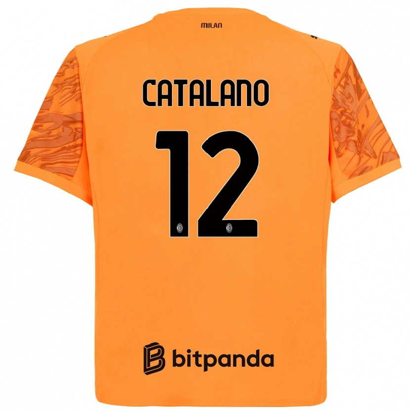 Danxen Dámské Alessio Catalano #12 Oranžová Žlutá Černá Brankář Dresy 2025/26 Dres