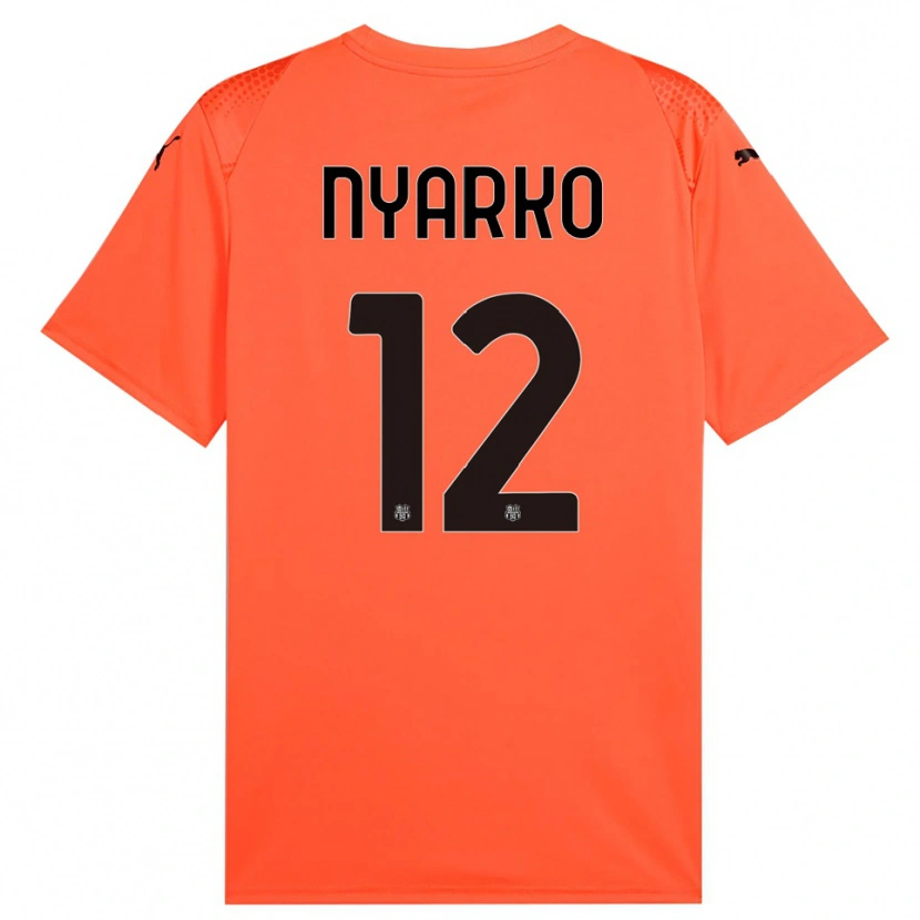 Danxen Dámské Lorenzo Nyarko #12 Oranžová Černá Brankář Dresy 2025/26 Dres