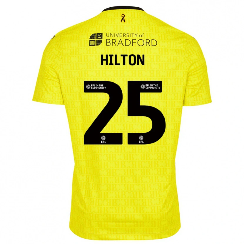 Danxen Dámské Joe Hilton #25 Černá Žlutá Brankář Dresy 2025/26 Dres