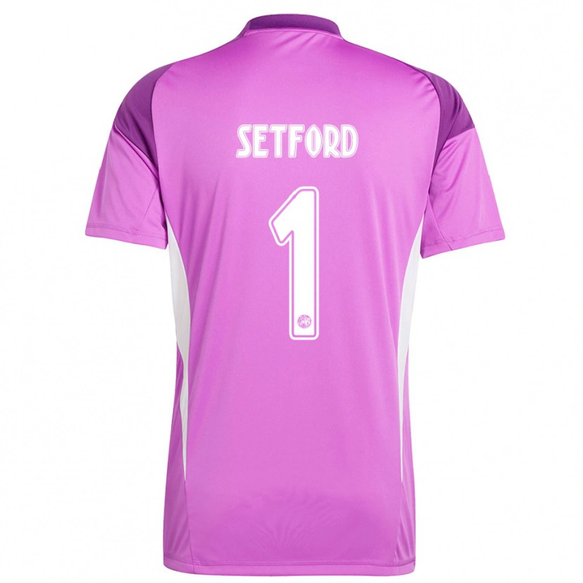 Danxen Dámské Charlie Setford #1 Světle Fialová Bílá Brankář Dresy 2025/26 Dres