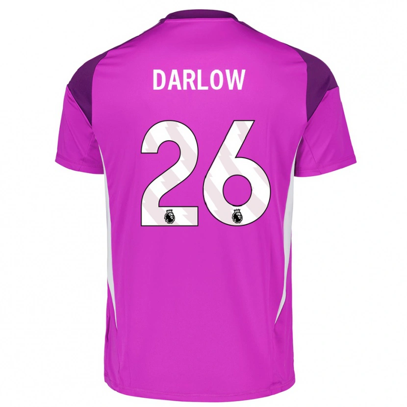 Danxen Dámské Karl Darlow #26 Fialová Bílá Brankář Dresy 2025/26 Dres