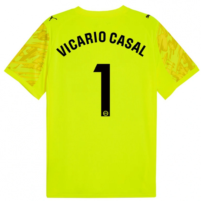 Danxen Dámské Jimena Vicario Casal #1 Žlutá Černá Brankář Dresy 2025/26 Dres