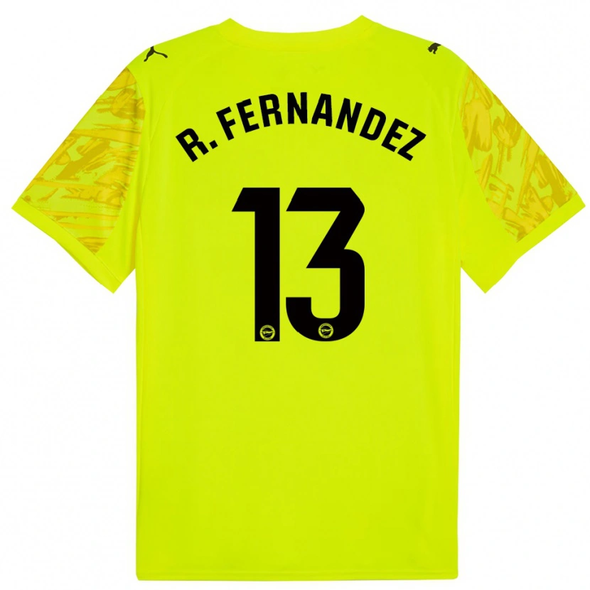 Danxen Dámské Raúl Fernández #13 Žlutá Černá Brankář Dresy 2025/26 Dres