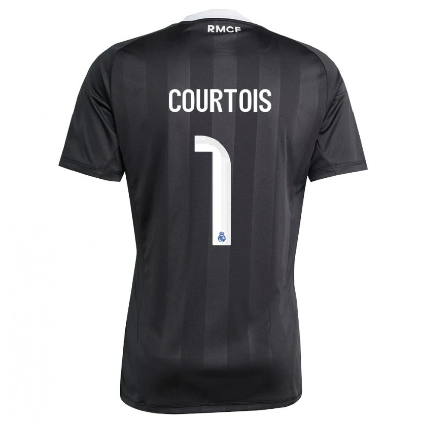 Danxen Dámské Thibaut Courtois #1 Černá Bílá Brankář Dresy 2025/26 Dres