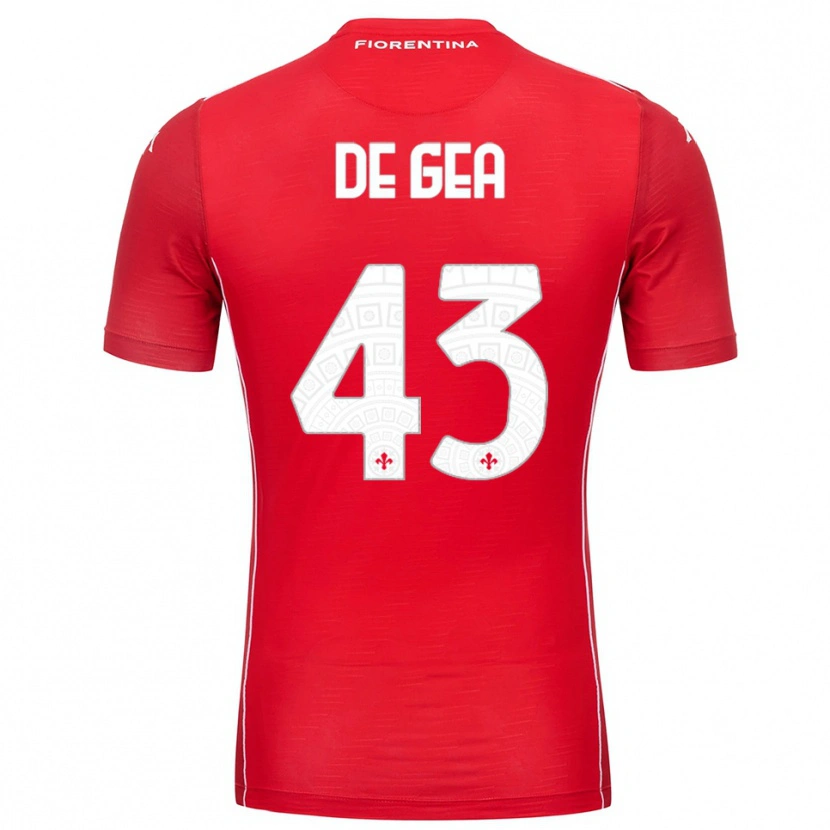 Danxen Dámské David de Gea #43 Červená Bílá Brankář Dresy 2025/26 Dres