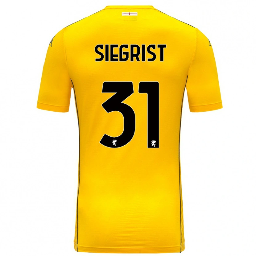 Danxen Dámské Benjamin Siegrist #31 Tmavě Žlutá Černá Brankář Dresy 2025/26 Dres