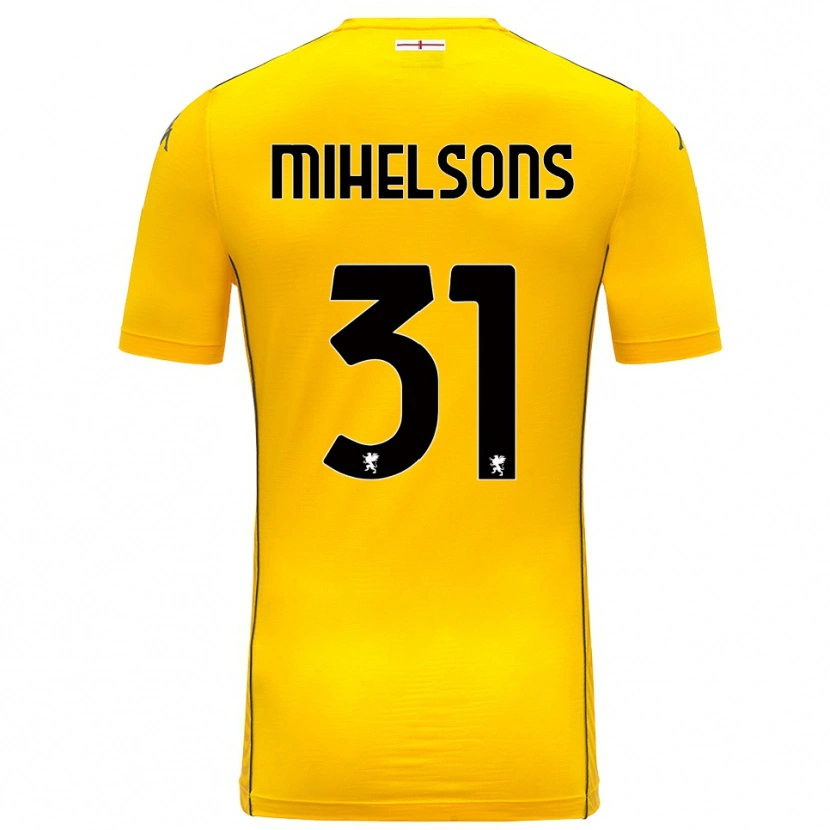 Danxen Dámské Rendijs Mihelsons #31 Tmavě Žlutá Černá Brankář Dresy 2025/26 Dres