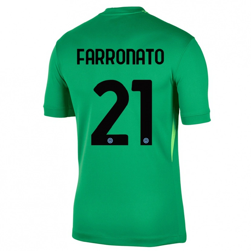 Danxen Dámské Matteo Farronato #21 Světle Zelená Černá Brankář Dresy 2025/26 Dres