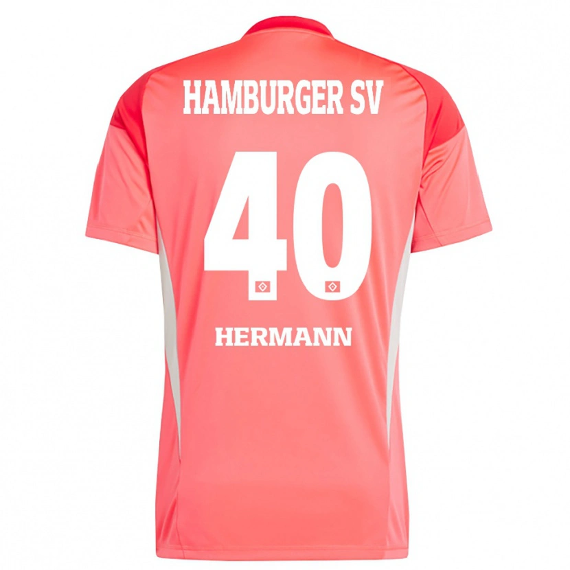 Danxen Dámské Hannes Hermann #40 Červená Oranžová Brankář Dresy 2025/26 Dres