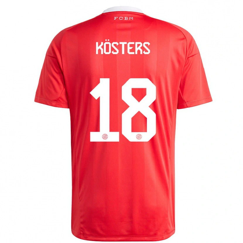 Danxen Dámské Matthias Kösters #18 Červená Bílá Brankář Dresy 2025/26 Dres