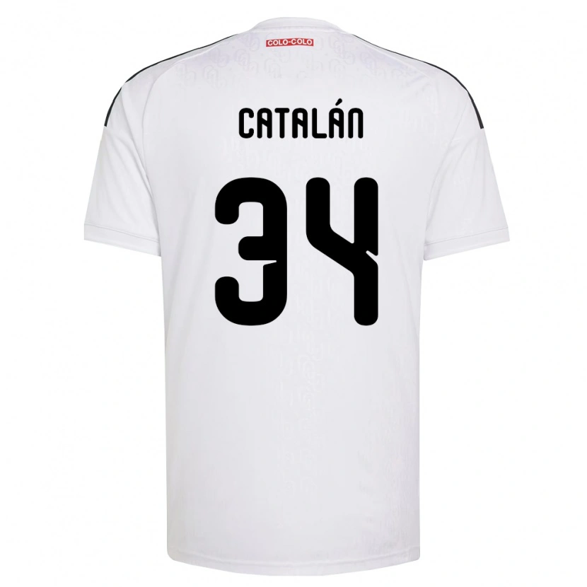 Danxen Dětské Rodrigo Catalán #34 Bílá Černá Domů Hráčské Dresy 2026/27 Dres