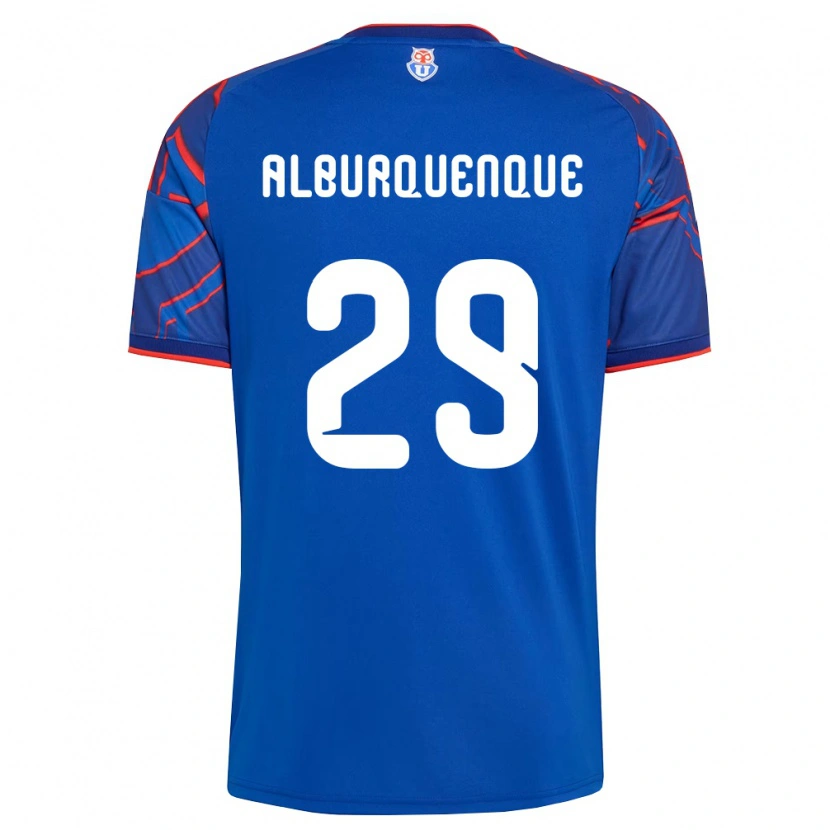 Danxen Dětské José Alburquenque #29 Královsky Modrá Červená Domů Hráčské Dresy 2026/27 Dres