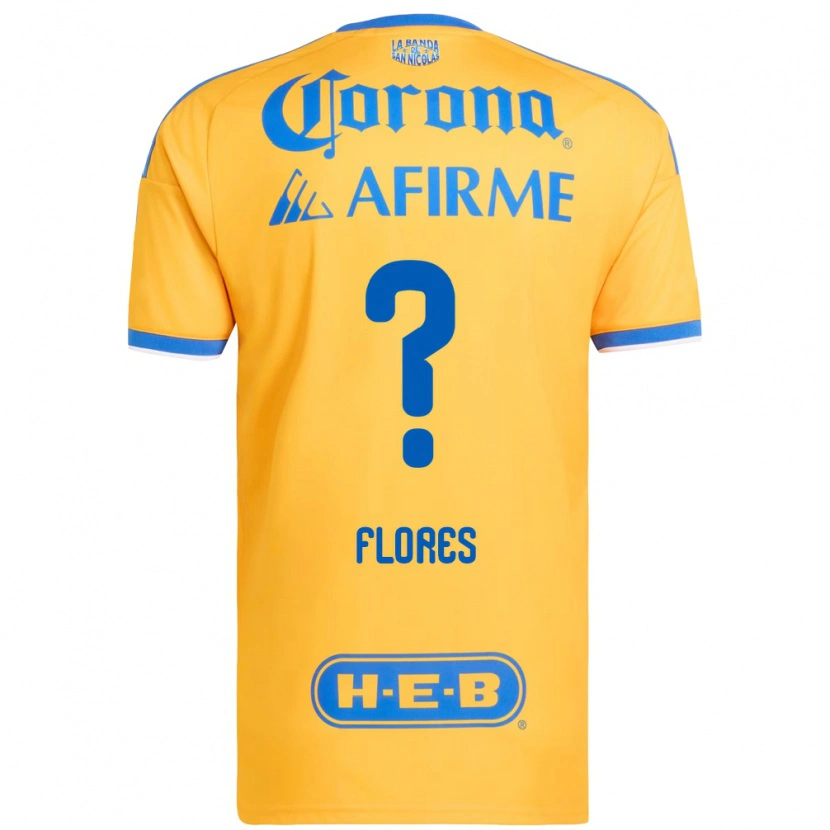 Danxen Dětské Hernán Flores #0 Žlutá Modrá Domů Hráčské Dresy 2026/27 Dres
