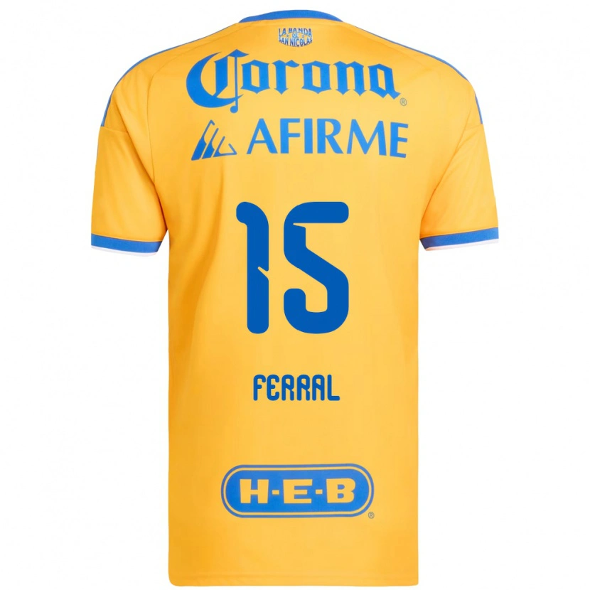 Danxen Dětské Cristina Ferral #15 Žlutá Modrá Domů Hráčské Dresy 2026/27 Dres