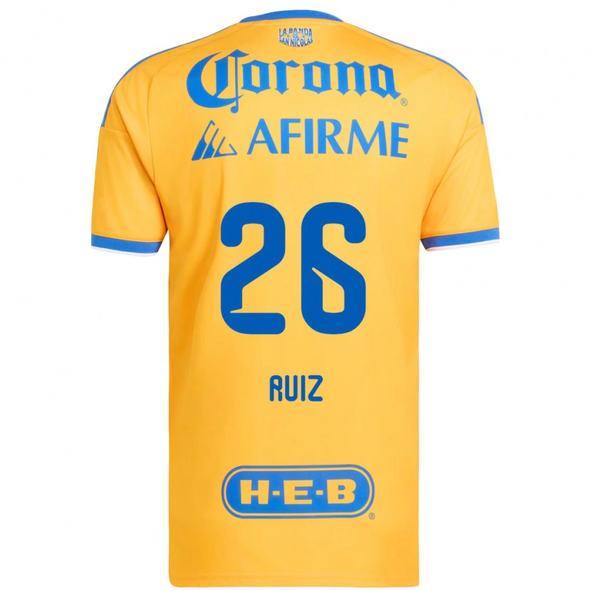 Danxen Dětské Michel Ruiz #26 Žlutá Modrá Domů Hráčské Dresy 2026/27 Dres