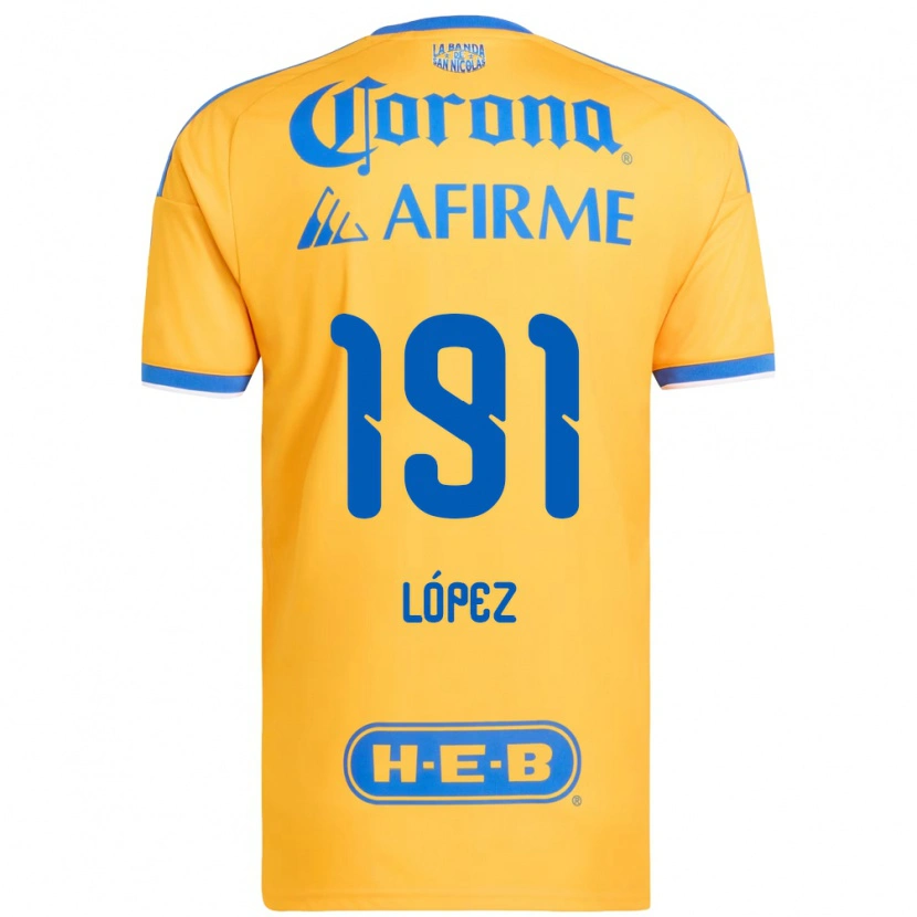 Danxen Dětské Adrián López #191 Žlutá Modrá Domů Hráčské Dresy 2026/27 Dres