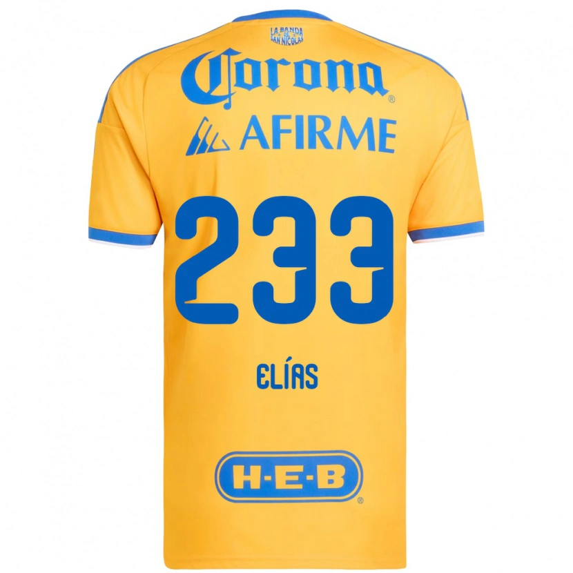 Danxen Dětské Bruno Elías #233 Žlutá Modrá Domů Hráčské Dresy 2026/27 Dres