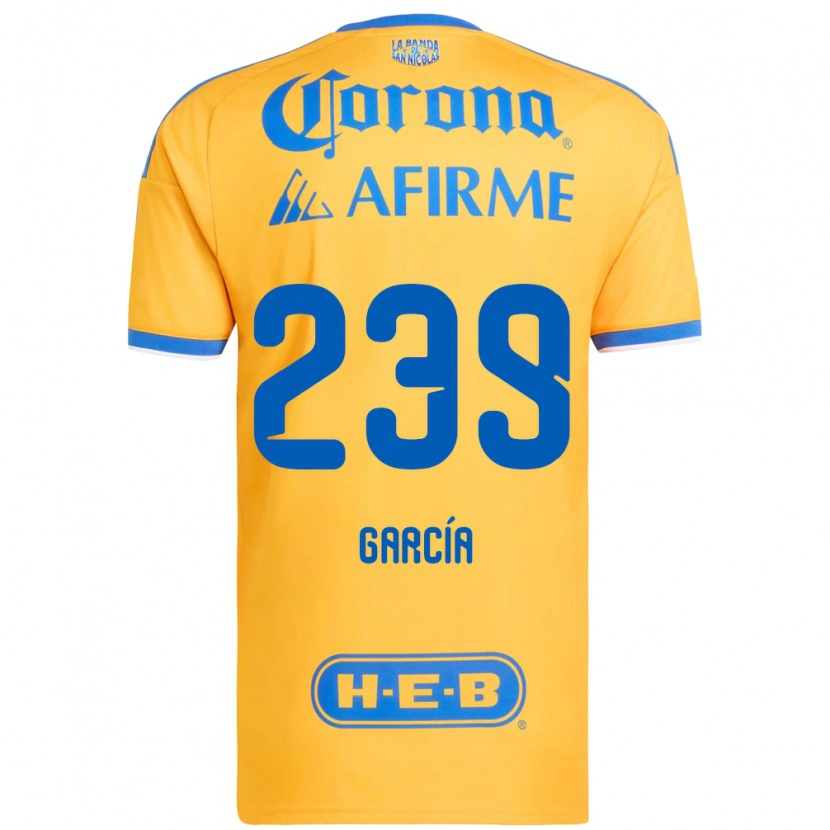 Danxen Dětské Diego García #239 Žlutá Modrá Domů Hráčské Dresy 2026/27 Dres