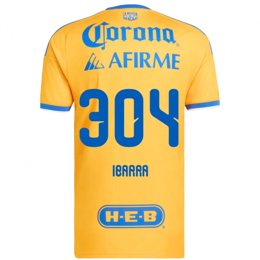 Danxen Dětské Luis Ibarra #304 Žlutá Modrá Domů Hráčské Dresy 2026/27 Dres