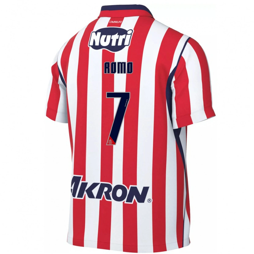 Danxen Dětské Luis Romo #7 Červená Bílá Domů Hráčské Dresy 2026/27 Dres