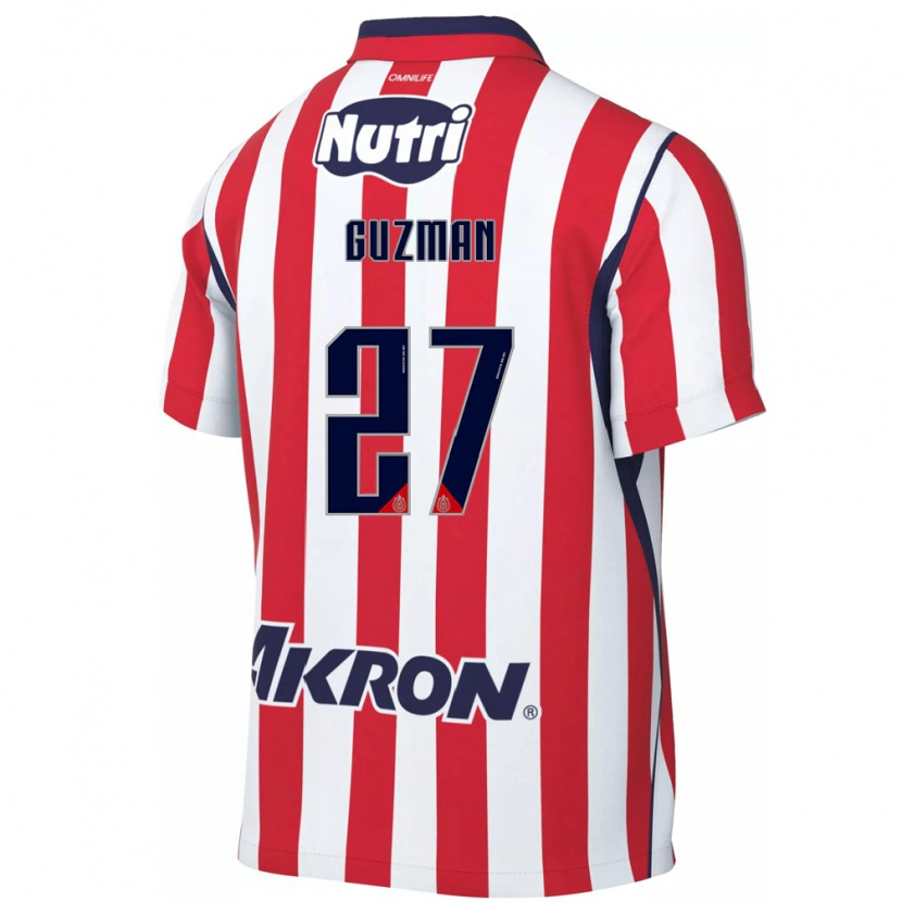 Danxen Dětské Kinberly Guzmán #27 Červená Bílá Domů Hráčské Dresy 2026/27 Dres