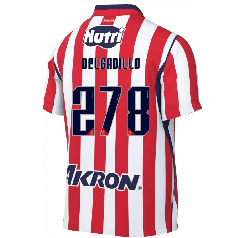 Danxen Dětské Santiago Delgadillo #278 Červená Bílá Domů Hráčské Dresy 2026/27 Dres