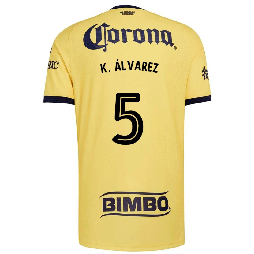 Danxen Dětské Kevin Álvarez #5 Žlutá Červená Černá Domů Hráčské Dresy 2026/27 Dres