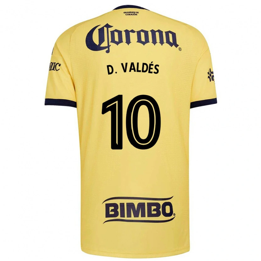 Danxen Dětské Diego Valdes #10 Žlutá Červená Černá Domů Hráčské Dresy 2026/27 Dres
