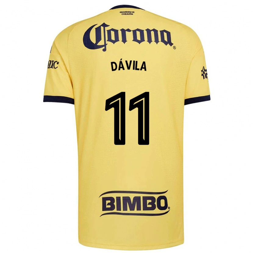 Danxen Dětské Víctor Dávila #11 Žlutá Červená Černá Domů Hráčské Dresy 2026/27 Dres