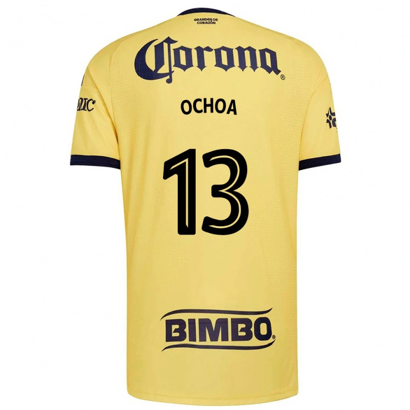 Danxen Dětské Guillermo Ochoa #13 Žlutá Červená Černá Domů Hráčské Dresy 2026/27 Dres