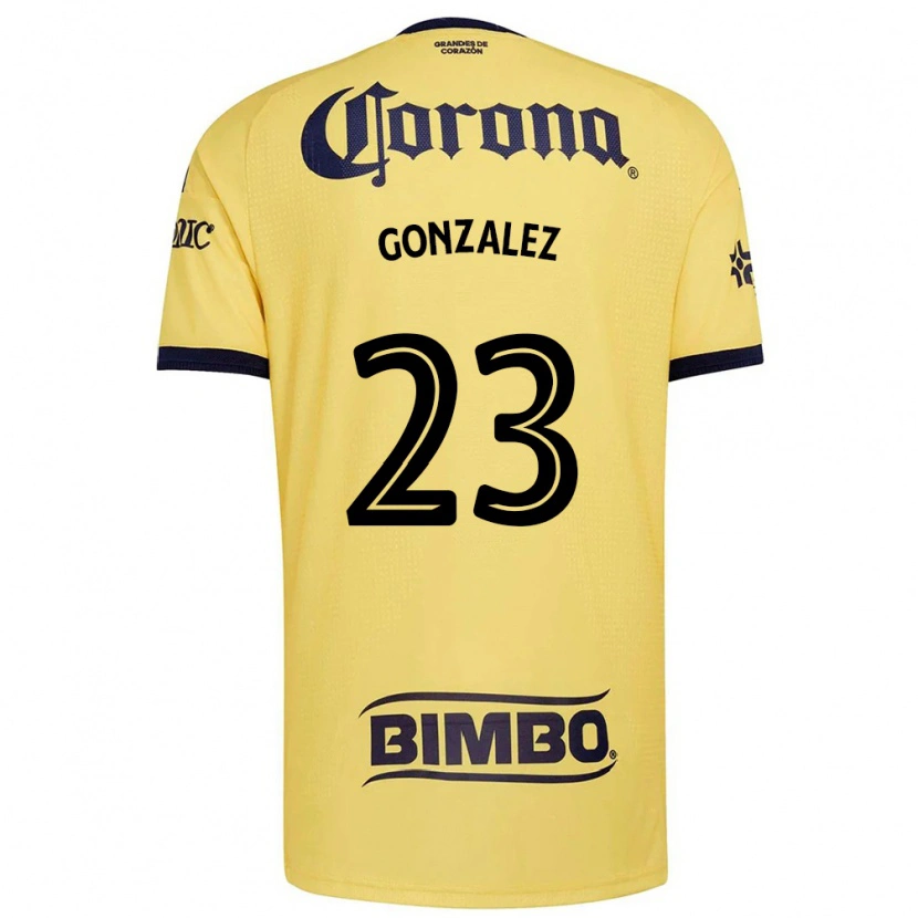 Danxen Dětské Itzel Gonzalez #23 Žlutá Červená Černá Domů Hráčské Dresy 2026/27 Dres