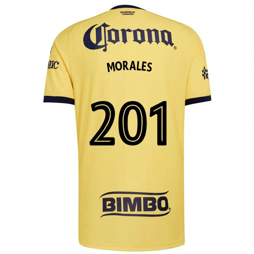Danxen Dětské Ángel Morales #201 Žlutá Červená Černá Domů Hráčské Dresy 2026/27 Dres