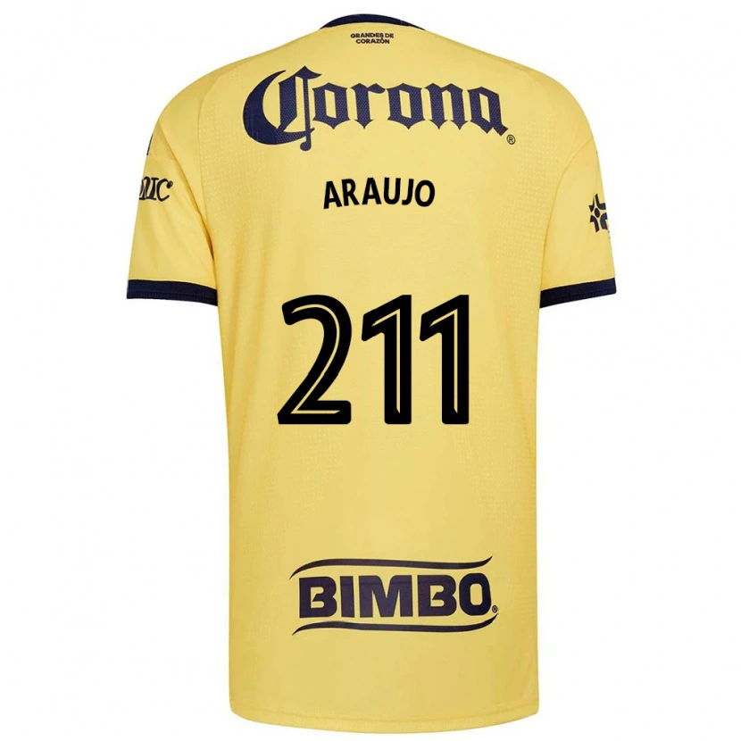 Danxen Dětské Andrés Araujo #211 Žlutá Červená Černá Domů Hráčské Dresy 2026/27 Dres