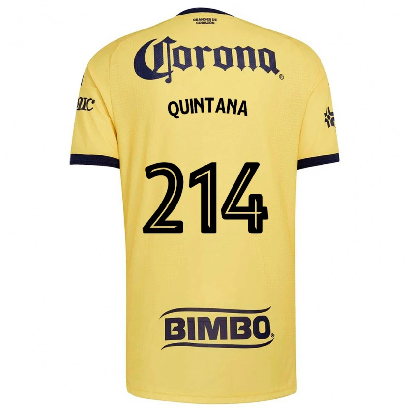 Danxen Dětské Diego Quintana #214 Žlutá Červená Černá Domů Hráčské Dresy 2026/27 Dres