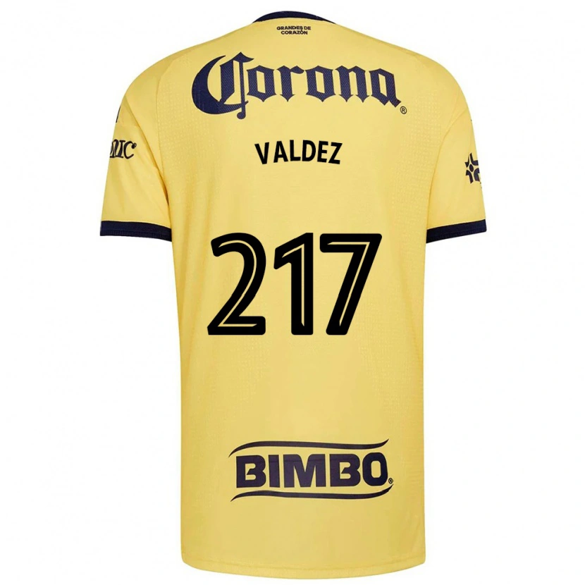 Danxen Dětské Víctor Valdez #217 Žlutá Červená Černá Domů Hráčské Dresy 2026/27 Dres