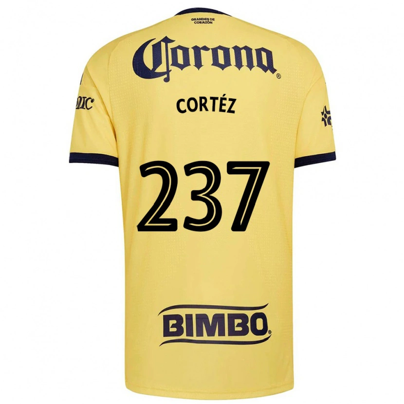 Danxen Dětské Guillermo Cortéz #237 Žlutá Červená Černá Domů Hráčské Dresy 2026/27 Dres