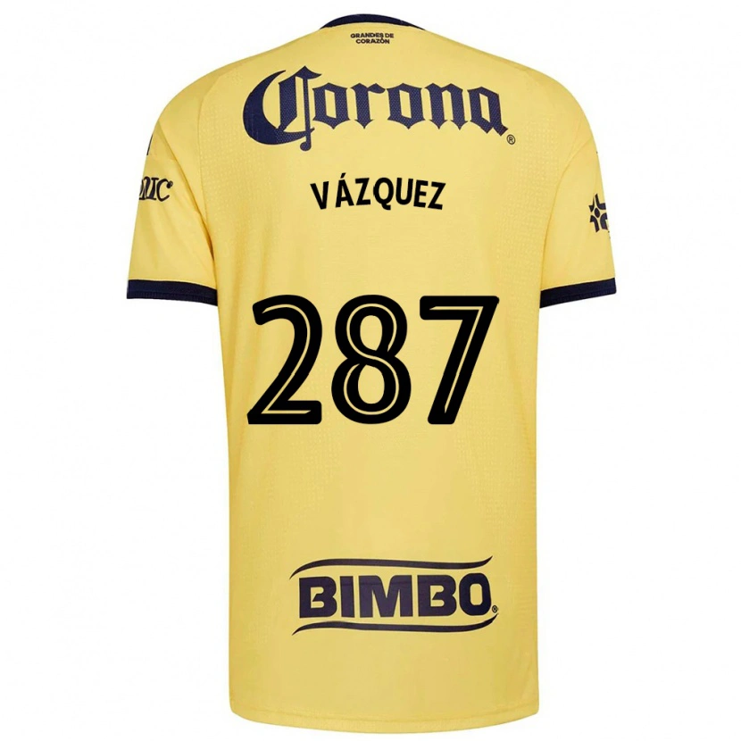 Danxen Dětské Omar Vázquez #287 Žlutá Červená Černá Domů Hráčské Dresy 2026/27 Dres