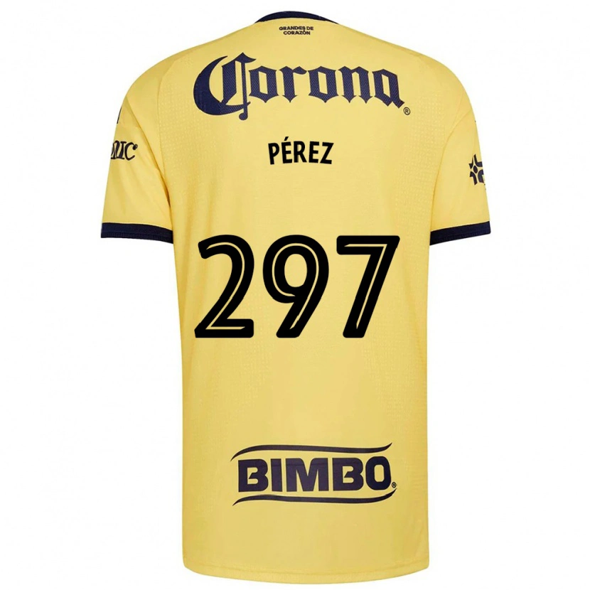 Danxen Dětské Froylan Pérez #297 Žlutá Červená Černá Domů Hráčské Dresy 2026/27 Dres
