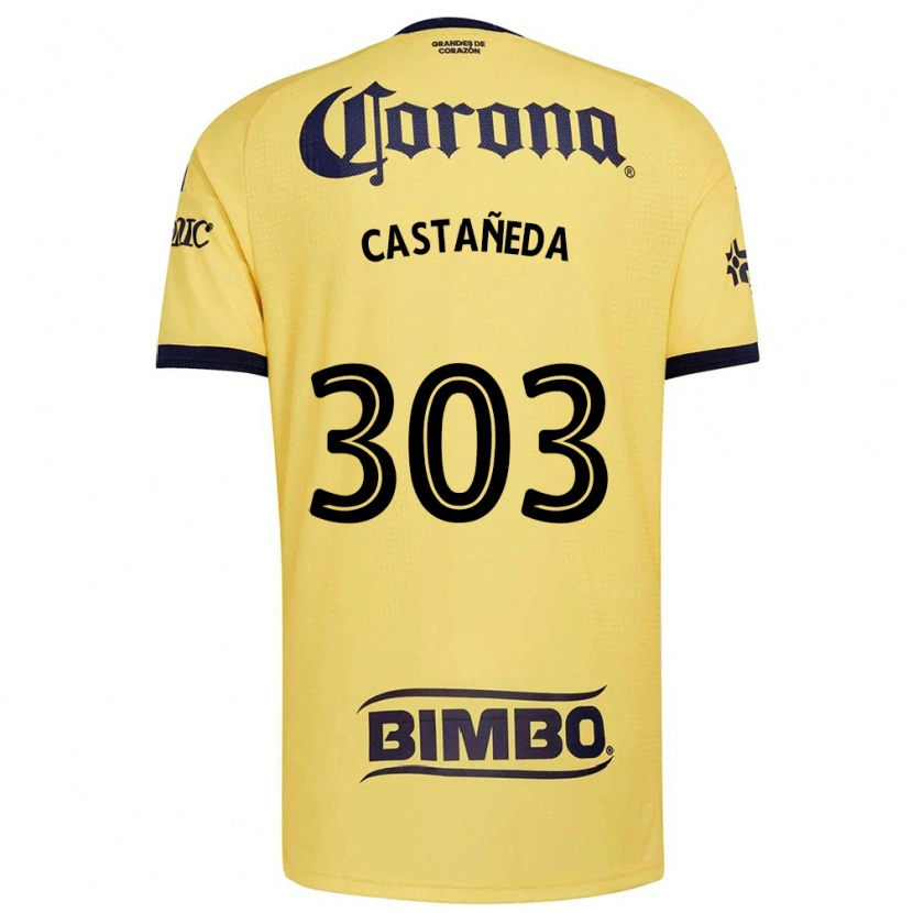 Danxen Dětské Luis Castañeda #303 Žlutá Červená Černá Domů Hráčské Dresy 2026/27 Dres