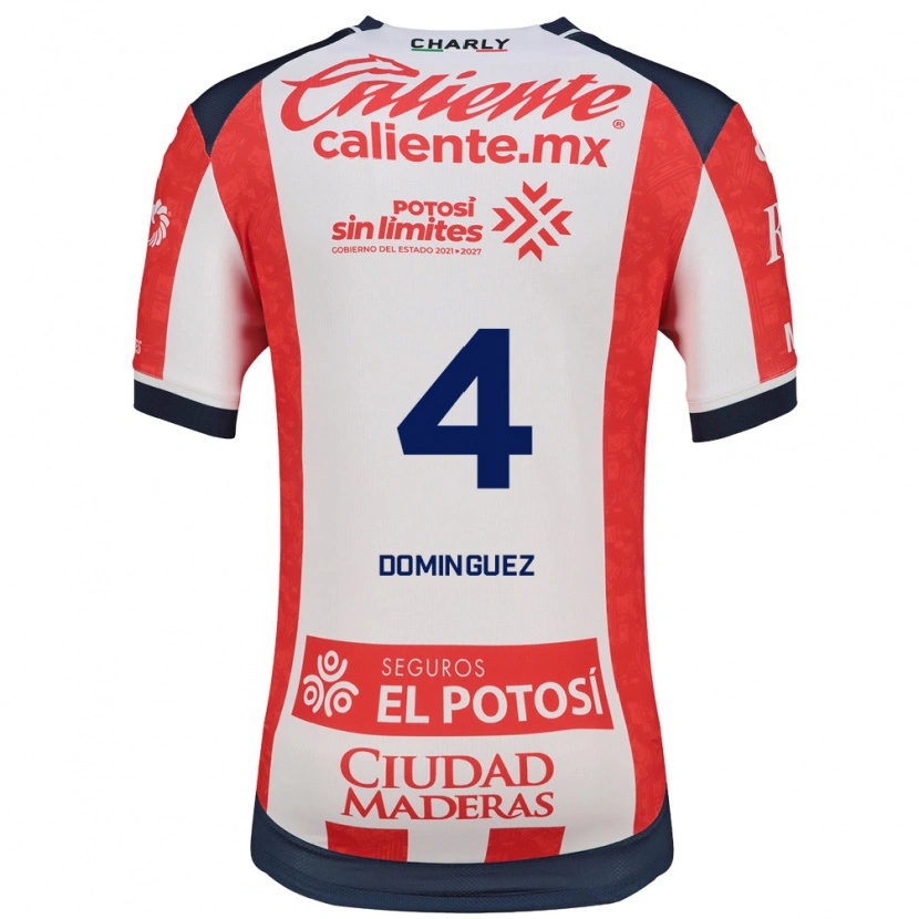 Danxen Dětské Julio Cesar Dominguez #4 Červená Bílá Černá Domů Hráčské Dresy 2026/27 Dres