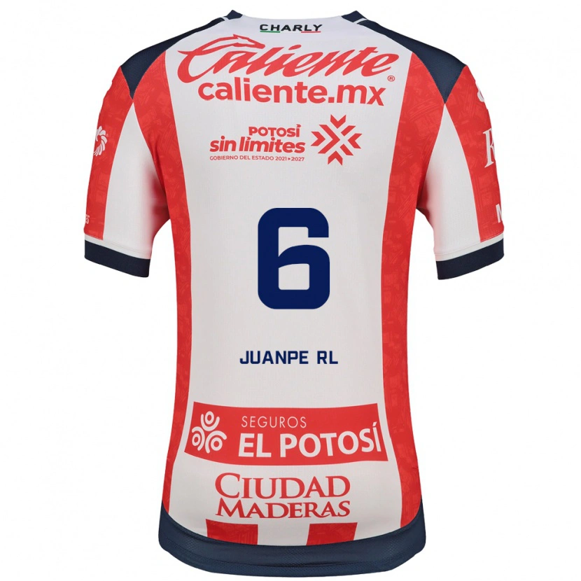 Danxen Dětské Juan Pedro Ramírez López #6 Červená Bílá Černá Domů Hráčské Dresy 2026/27 Dres
