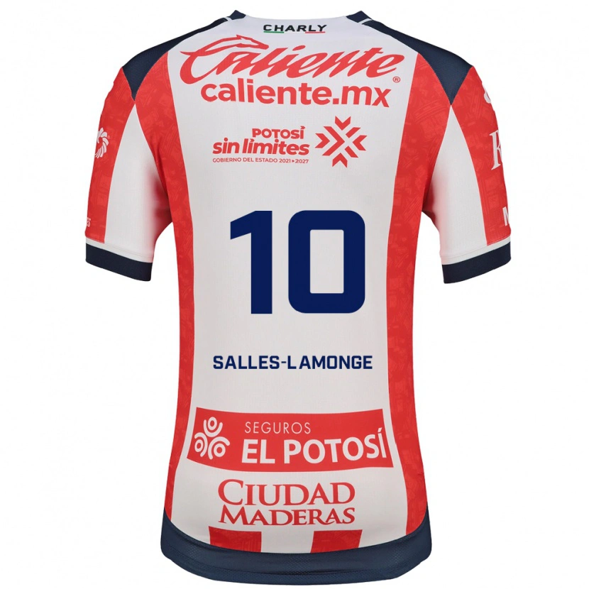 Danxen Dětské Sébastien Salles-Lamonge #10 Červená Bílá Černá Domů Hráčské Dresy 2026/27 Dres