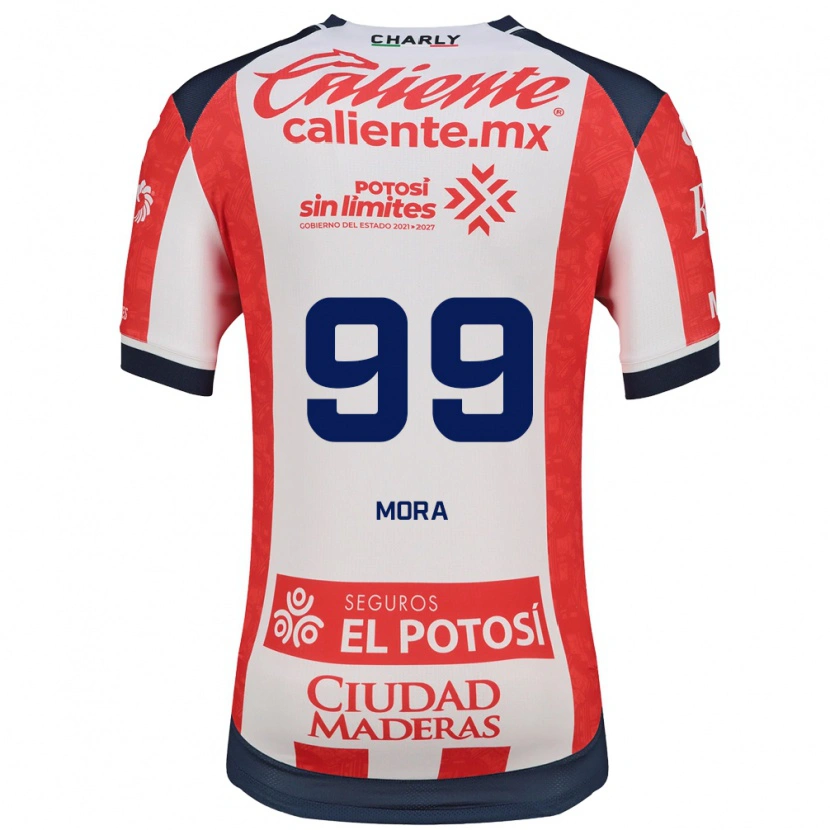 Danxen Dětské Felipe Mora #99 Červená Bílá Černá Domů Hráčské Dresy 2026/27 Dres