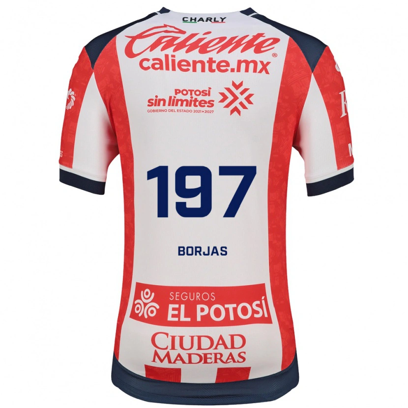 Danxen Dětské Jesús Borjas #197 Červená Bílá Černá Domů Hráčské Dresy 2026/27 Dres