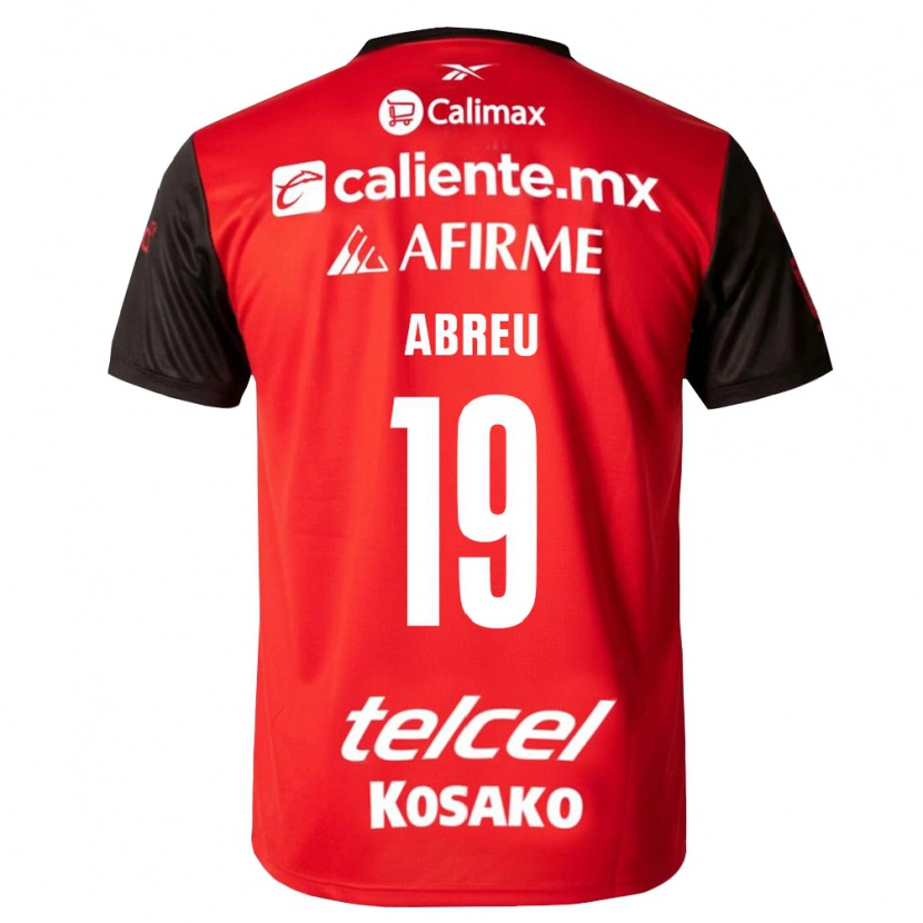 Danxen Dětské Diego Abreu #19 Černá Červená Domů Hráčské Dresy 2026/27 Dres