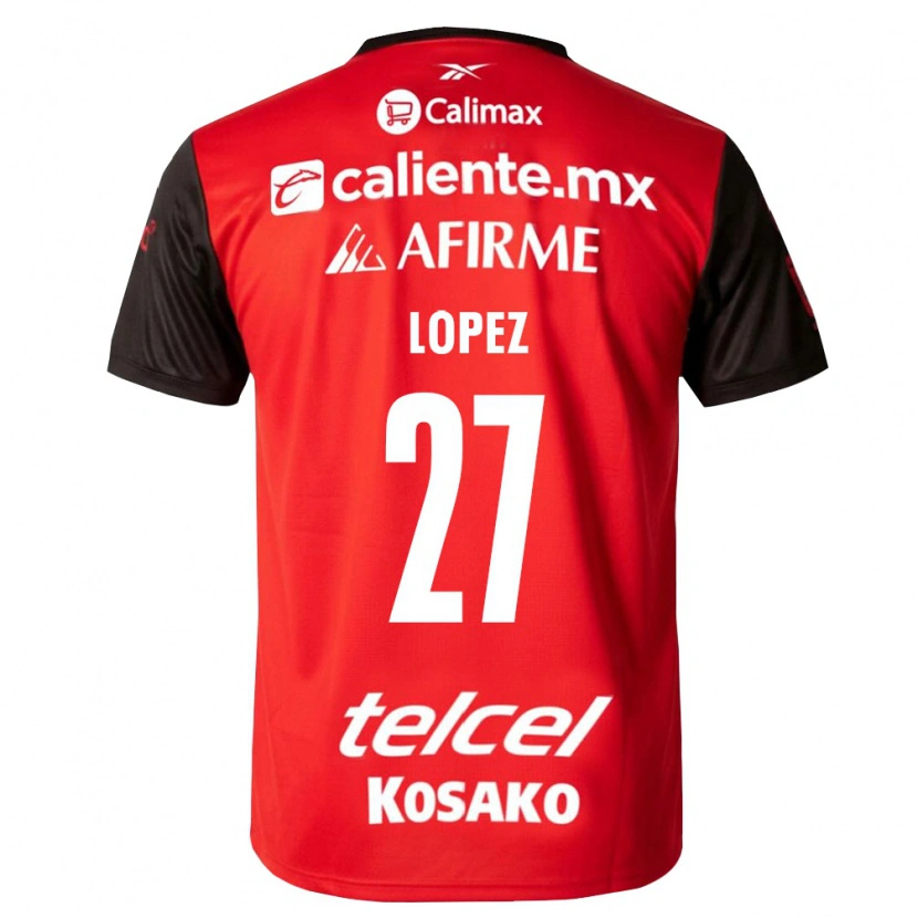Danxen Dětské Victoria Lopez #27 Černá Červená Domů Hráčské Dresy 2026/27 Dres