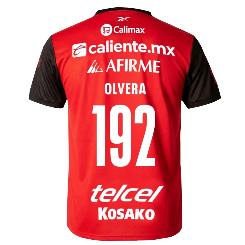 Danxen Dětské Ian Olvera #192 Černá Červená Domů Hráčské Dresy 2026/27 Dres