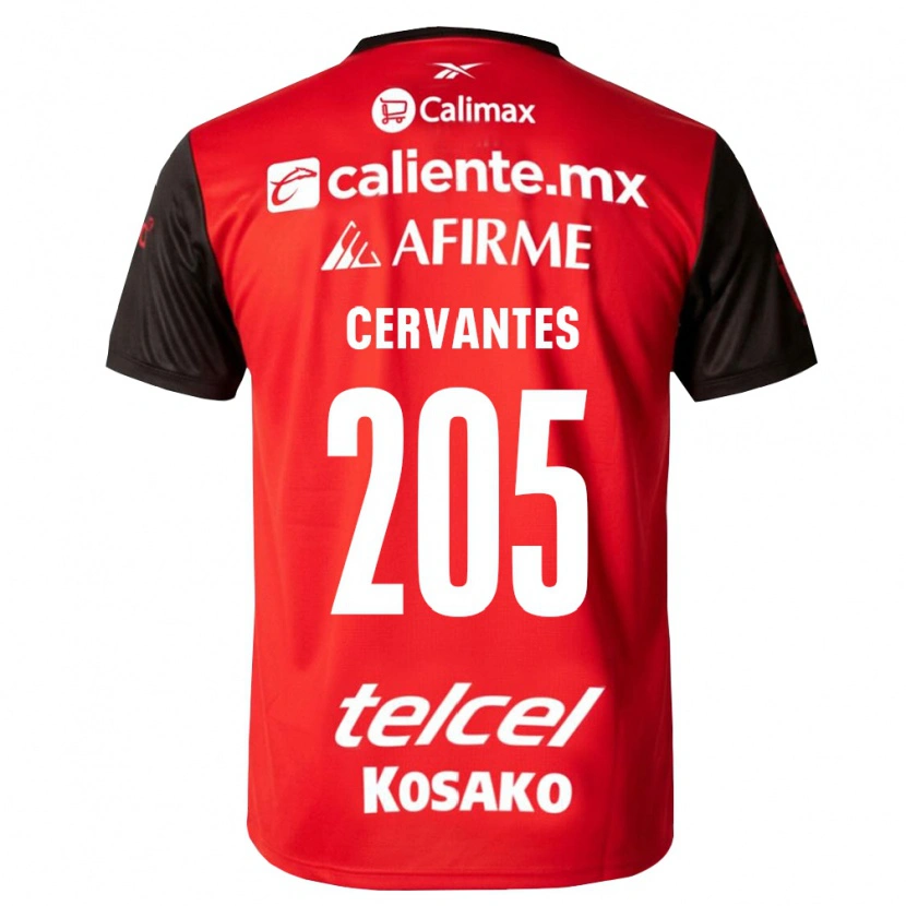 Danxen Dětské Sebastián Cervantes #205 Černá Červená Domů Hráčské Dresy 2026/27 Dres