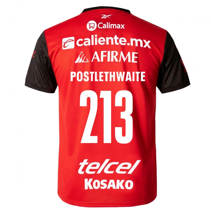Danxen Dětské Emiliano Postlethwaite #213 Černá Červená Domů Hráčské Dresy 2026/27 Dres
