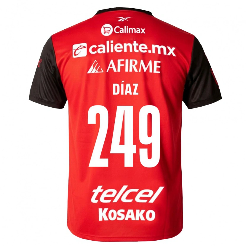 Danxen Dětské Santiago Díaz #249 Černá Červená Domů Hráčské Dresy 2026/27 Dres